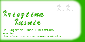 krisztina kusnir business card